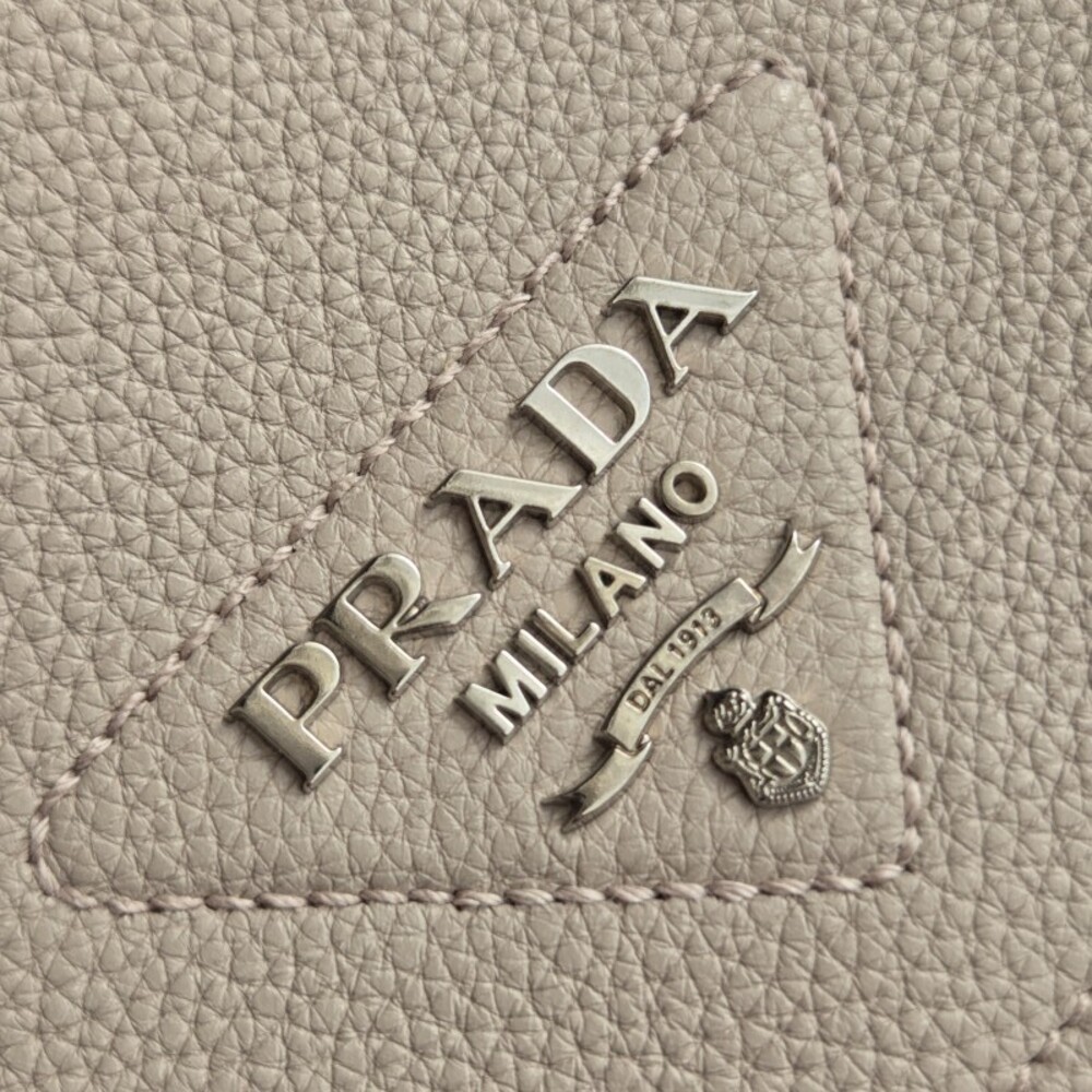PRADA Flou leather shoulder bag NINFEA pink beige - Picture 9 of 9